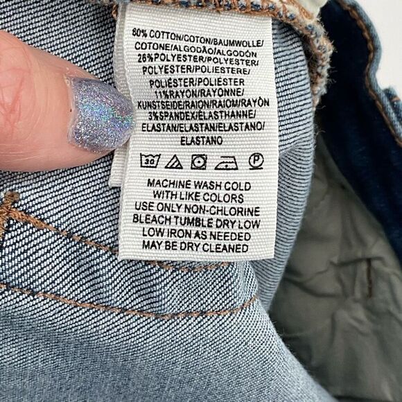 Free People Great Heights Skinny Frayed Hem Jeans Women 24 Medium Wash Stretch - Picture 7 of 8